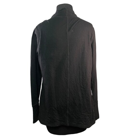 Eddie Bauer Womens Open Front Cardigan Black Size Small Soft Knit Long Sleeve - Picture 4 of 7